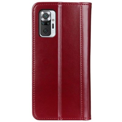Xiaomi Redmi Note 10 Pro bordo odinis atverčiamas dėklas - knygutė su magnetu | Priedai.lt