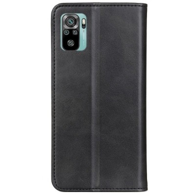 Xiaomi Redmi Note 10S (Note 10 4G, Poco M5s) „Split“ juodas odinis atverčiamas dėklas - knygutė | Priedai.lt