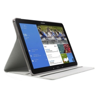 Samsung Galaxy Note Pro 12.2 P905 atverčiamas baltas odinis dėklas / Priedai.lt