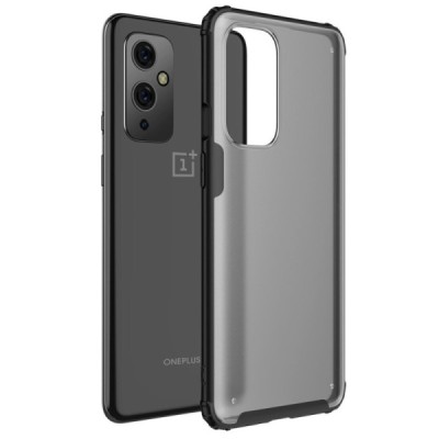 OnePlus 9 Armor matinis juodos spalvos apvadais kieto silikono (TPU) dėklas | Priedai.lt