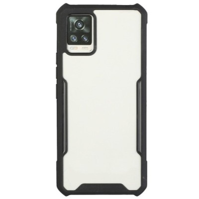 Samsung Galaxy A52 5G (A526B, A525F) skaidrus juodos spalvos apvadais kieto silikono (TPU) dėklas | Priedai.lt
