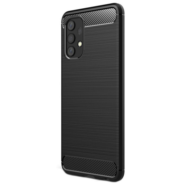 „Carbon“ kieto silikono (TPU) dėklas - juodas (Galaxy A32 4G)