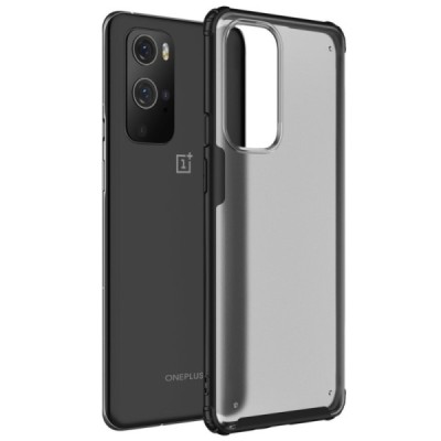 OnePlus 9 Pro Armor matinis juodos spalvos apvadais kieto silikono (TPU) dėklas | Priedai.lt