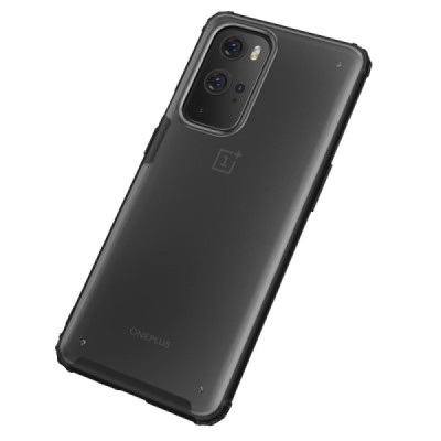 OnePlus 9 Pro Armor matinis juodos spalvos apvadais kieto silikono (TPU) dėklas | Priedai.lt