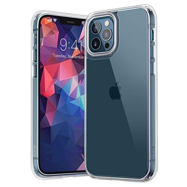 Kieto silikono (TPU) dėklas - skaidrus (iPhone 12 Pro Max)