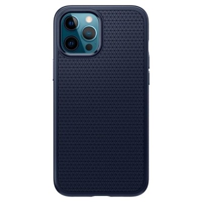 „Spigen“ Liquid Air Apple iPhone 12 (12 Pro) mėlynas kieto silikono dėklas | Priedai.lt