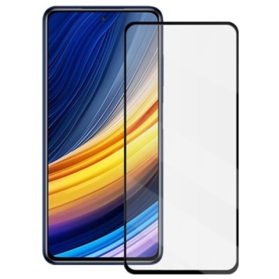 Xiaomi Poco X3 (X3 Pro) „Mocolo“ 9H 2.5 D Tempered Glass sustiprintos apsaugos juodas pilnai dengiantis apsauginis ekrano stikla