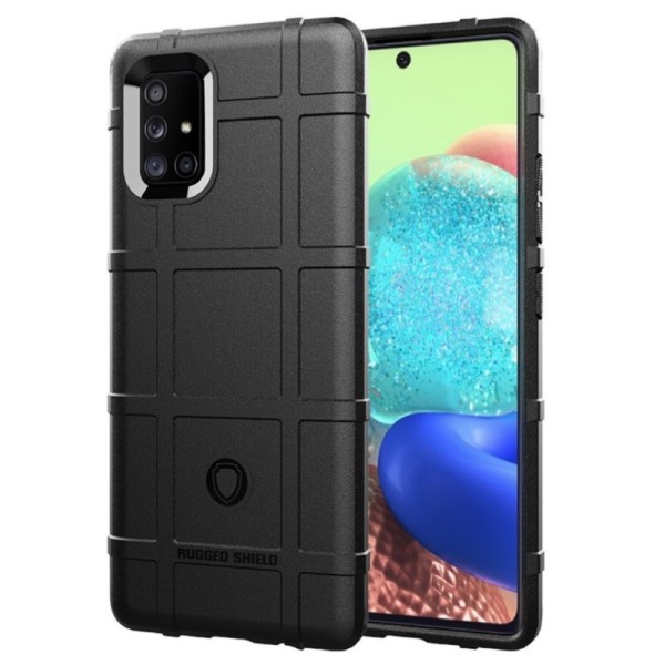 „Stiff“ kieto silikono (TPU) dėklas - juodas (Galaxy A71 5G)
