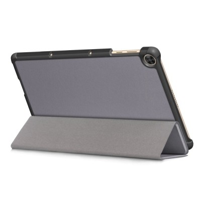 Huawei MatePad T10s 10'' atverčiamas pilkas odinis dėklas - knygutė | Priedai.lt