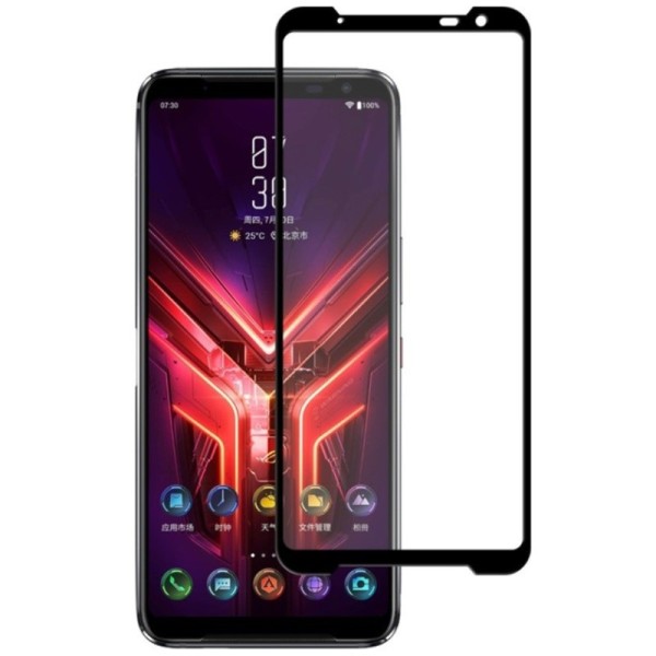 „Mocolo“ Tempered Glass pilnai dengiantis apsauginis ekrano stiklas 0.2 mm - juodas (Rog Phone 3)