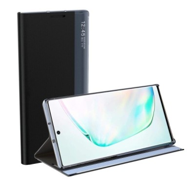 Samsung Galaxy A02s A025 (166.5x75.9x9.2mm) View Line juodas atverčiamas dėklas - knygutė | Priedai.lt