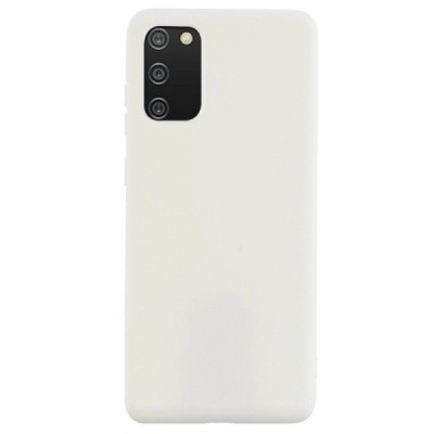 Samsung Galaxy A02s A025 (166.5x75.9x9.2mm) Shell kieto silikono TPU baltas dėklas - nugarėlė | Priedai.lt