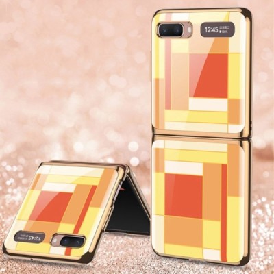 Samsung Galaxy Z Flip (F700) GKK Pattern plastikinis geltonas dėklas - nugarėlė | Priedai.lt