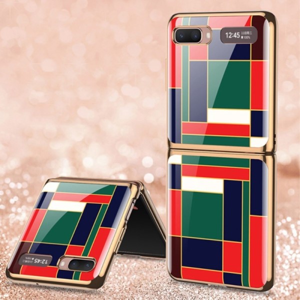 „GKK“ Pattern plastikinis dėklas - žalias (Galaxy Z Flip)