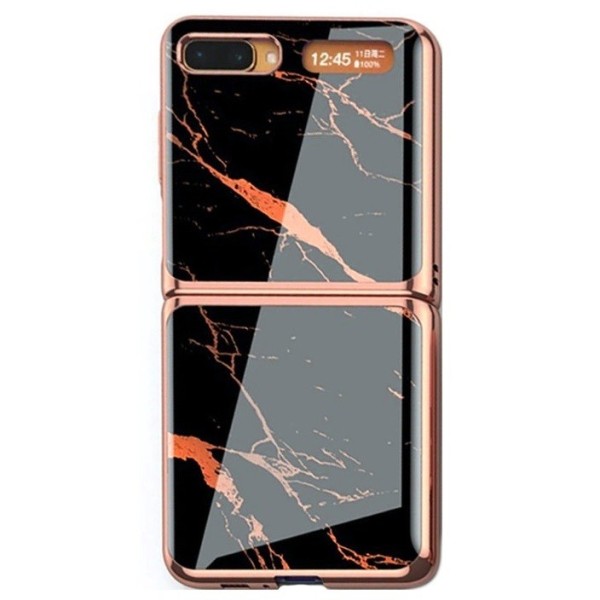 „GKK“ Marble plastikinis dėklas - juodas (Galaxy Z Flip)