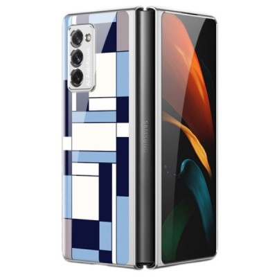 Samsung Galaxy Z Fold2 5G (F916B) GKK Pattern plastikinis mėlynas dėklas - nugarėlė | Priedai.lt
