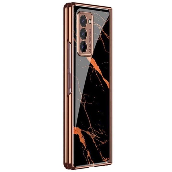 „GKK“ Marble plastikinis dėklas - juodas (Galaxy Z Fold2)