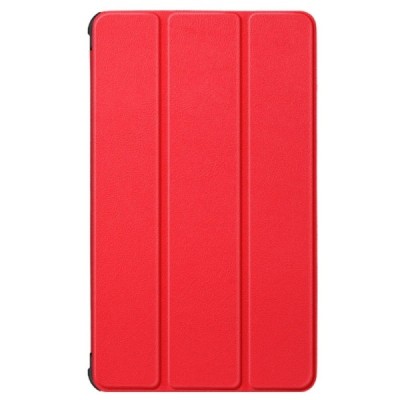 Samsung Galaxy Tab A7 Lite 8.7 2021 (T220, T225) atverčiamas raudonas odinis dėklas - knygutė | Priedai.lt