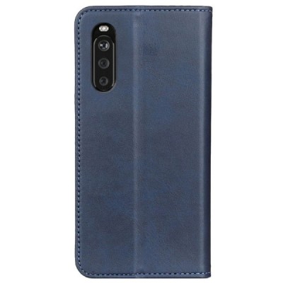Sony Xperia 10 III „Split“ mėlynas odinis atverčiamas dėklas - knygutė | Priedai.lt