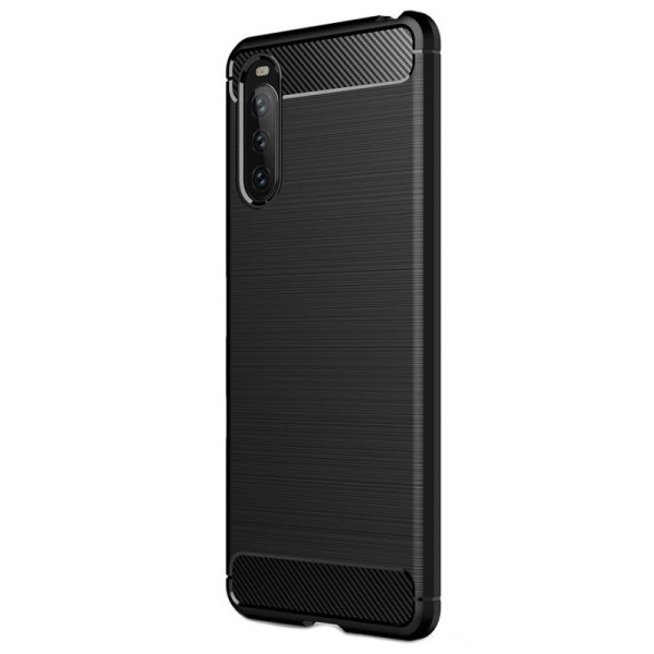 „Carbon“ kieto silikono (TPU) dėklas - juodas (Xperia 10 III)