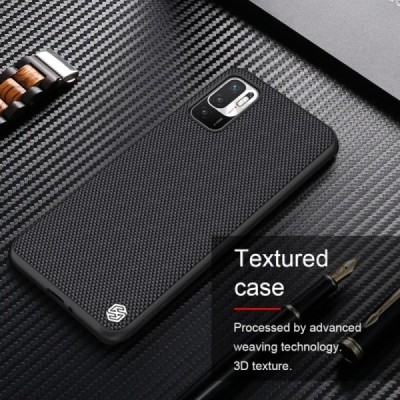 Xiaomi Poco M3 Pro (Redmi Note 10 5G) „Nillkin“ Textured Case juodas dėklas - nugarėlė | Priedai.lt