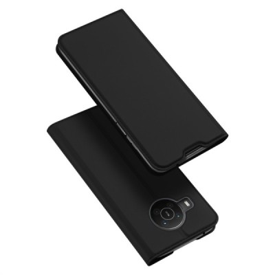 „Dux Ducis“ Skin serijos Nokia X20 (X10) juodas odinis atverčiamas dėklas | Priedai.lt