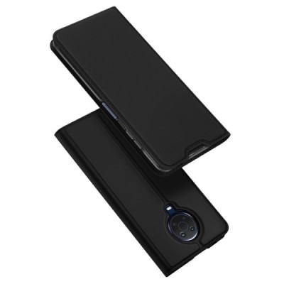 „Dux Ducis“ Skin serijos Nokia 6.3 (2021), G10, G20 juodas odinis atverčiamas dėklas | Priedai.lt