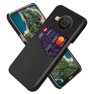 „KSQ“ Shell Nokia X20 (X10) juodas odinis dėklas - nugarėlė su kišenėle kortelėms | Priedai.lt