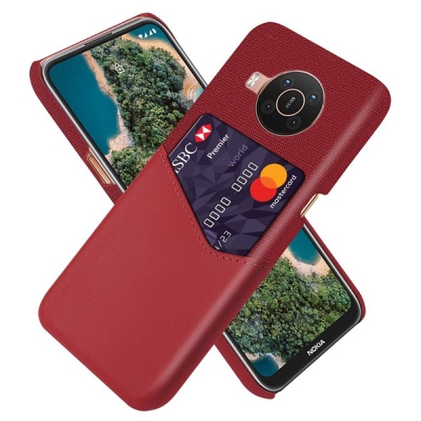 „KSQ“ Shell dėklas su kišenėle - raudonas (Nokia X20 / X10)