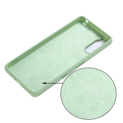 Sony Xperia 10 III Shell kieto silikono TPU žalias dėklas - nugarėlė | Priedai.lt