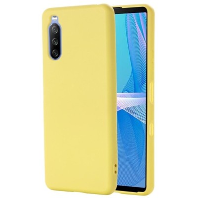 Sony Xperia 10 III Shell kieto silikono TPU geltonas dėklas - nugarėlė | Priedai.lt