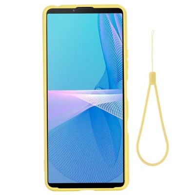 Sony Xperia 10 III Shell kieto silikono TPU geltonas dėklas - nugarėlė | Priedai.lt