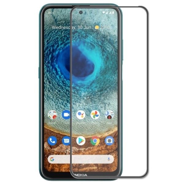 „Hat-Prince“ Tempered Glass apsauginis ekrano stiklas 0.26 mm - juodas (Nokia X20 / X10)