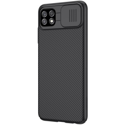 Samsung Galaxy A22 „Nillkin“ CamShield juodas dėklas, nugarėlė su kameros apsauga | Priedai.lt