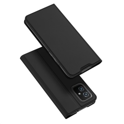 Asus Zenfone 8 (ZS590KS) „Dux Ducis“ Skin serijos juodas odinis atverčiamas dėklas - knygutė | Priedai.lt