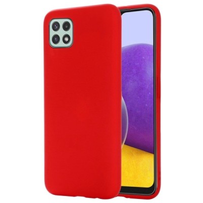 Samsung Galaxy A22 Shell kieto silikono TPU raudonas dėklas - nugarėlė | Priedai.lt