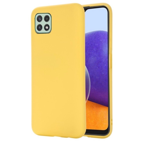 „Shell“ kieto silikono (TPU) dėklas - geltonas (Galaxy A22 5G)