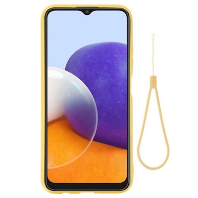 Samsung Galaxy A22 Shell kieto silikono TPU geltonas dėklas - nugarėlė | Priedai.lt
