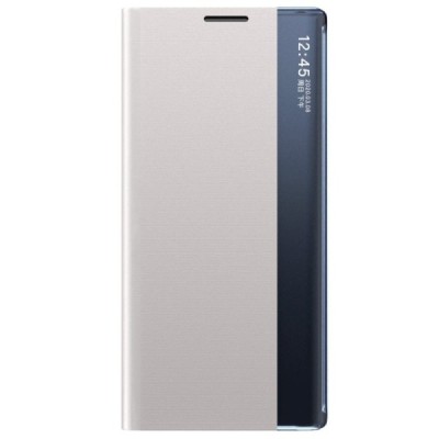 Samsung Galaxy A22 View Line sidabrinis atverčiamas dėklas - knygutė | Priedai.lt