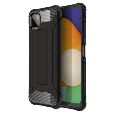 Sustiprintos apsaugos Samsung Galaxy A22 juodas kieto silikono (TPU) ir plastiko dėklas | Priedai.lt