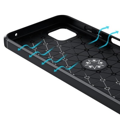 Samsung Galaxy A22 „FOCUS“ Kickstand kieto silikono TPU juodas dėklas - nugarėlė | Priedai.lt