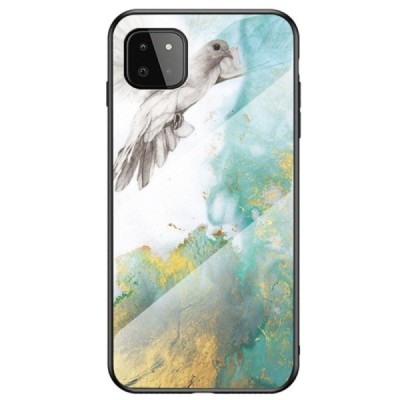 Samsung Galaxy A22 „Marble“ kieto silikono TPU žalias dėklas - nugarėlė | Priedai.lt