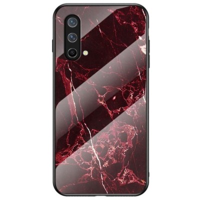 OnePlus Nord CE 5G „Marble“ kieto silikono TPU raudonas dėklas - nugarėlė | Priedai.lt