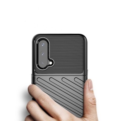 OnePlus Nord CE 5G Twill kieto silikono TPU juodas dėklas - nugarėlė | Priedai.lt
