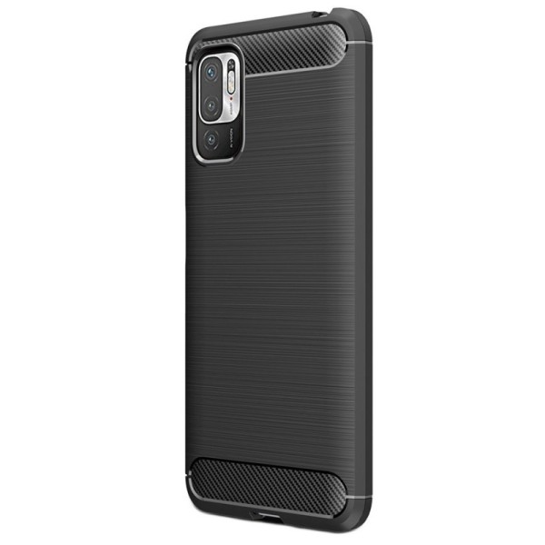 „Carbon“ kieto silikono (TPU) dėklas - juodas (Poco M3 Pro / Redmi Note 10 5G)