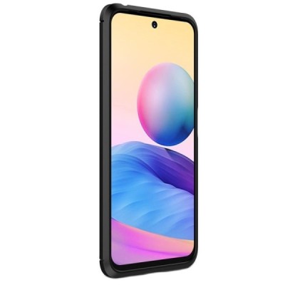 Xiaomi Poco M3 Pro (Redmi Note 10 5G) Carbon kieto silikono TPU juodas dėklas - nugarėlė | Priedai.lt