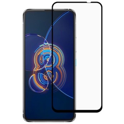Asus Zenfone 8 Flip (ZS672KS) „Rurihai“ 9H Tempered Glass sustiprintos apsaugos juodas pilnai dengiantis apsauginis ekrano stikl