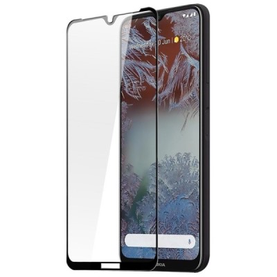Nokia 6.3 (2021), G10, G20 „Dux Ducis“ 9H Tempered Glass sustiprintos apsaugos juodas pilnai dengiantis apsauginis ekrano stikla