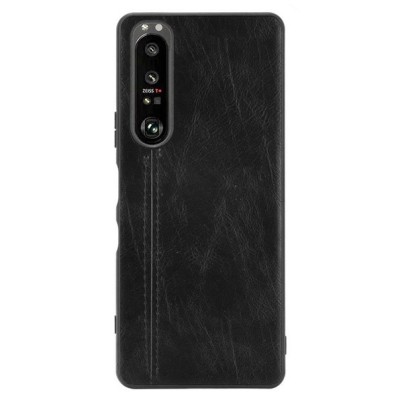 „Bi-Color“ Splicing Sony Xperia 1 III juodas odinis dėklas | Priedai.lt