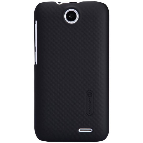 „Nillkin“ Frosted Shield dėklas - juodas + apsauginė ekrano plėvelė (Desire 310)